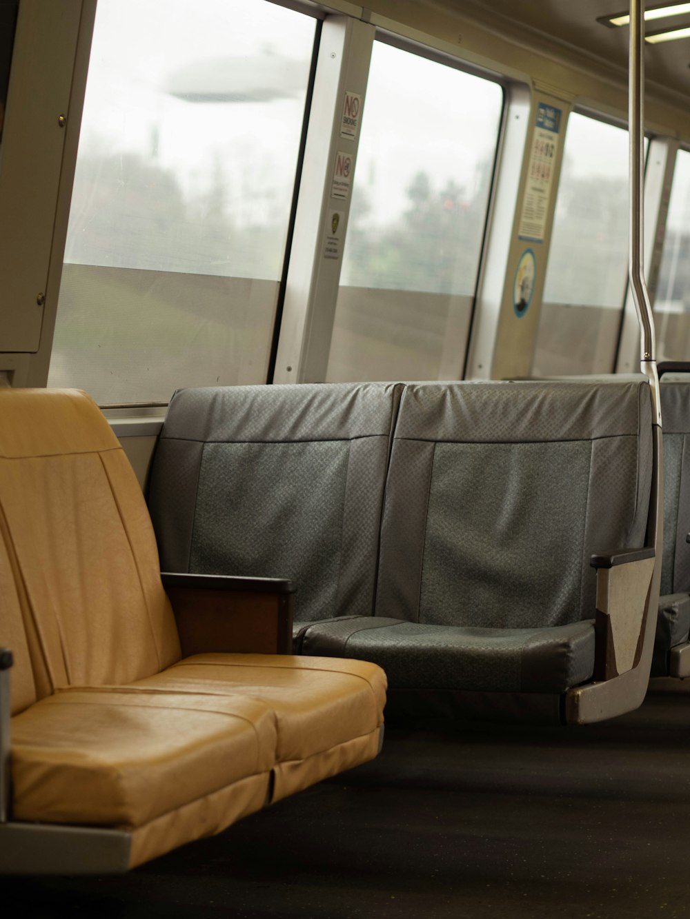 a chair in a train