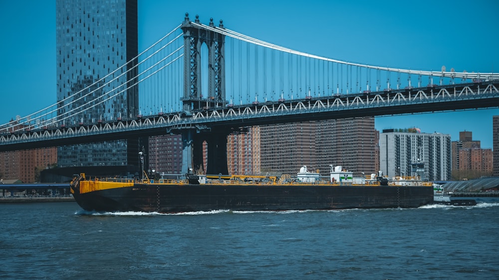 a large ship in the water