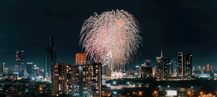 Ho Chi Minh new year firework