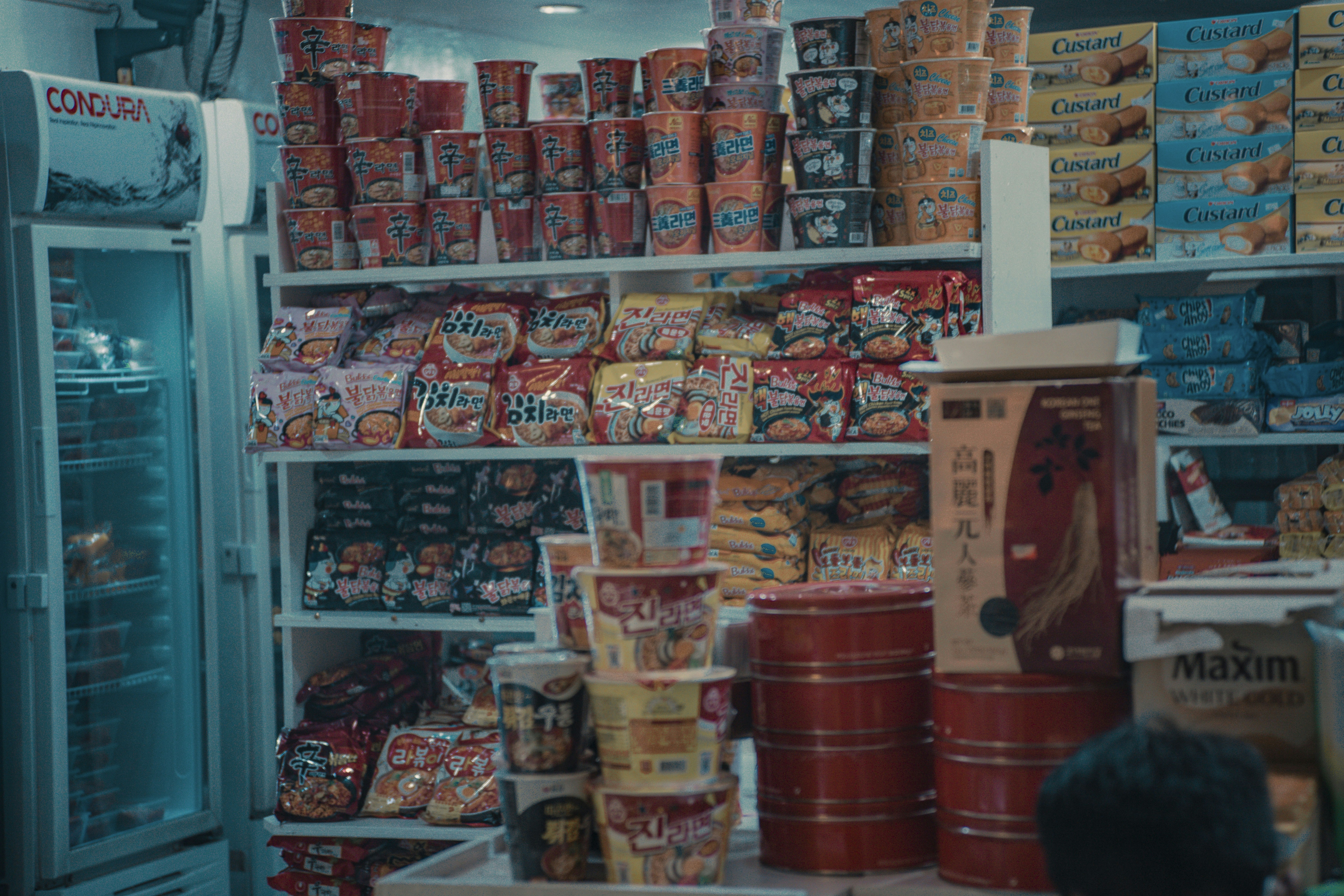 a store with shelves of food