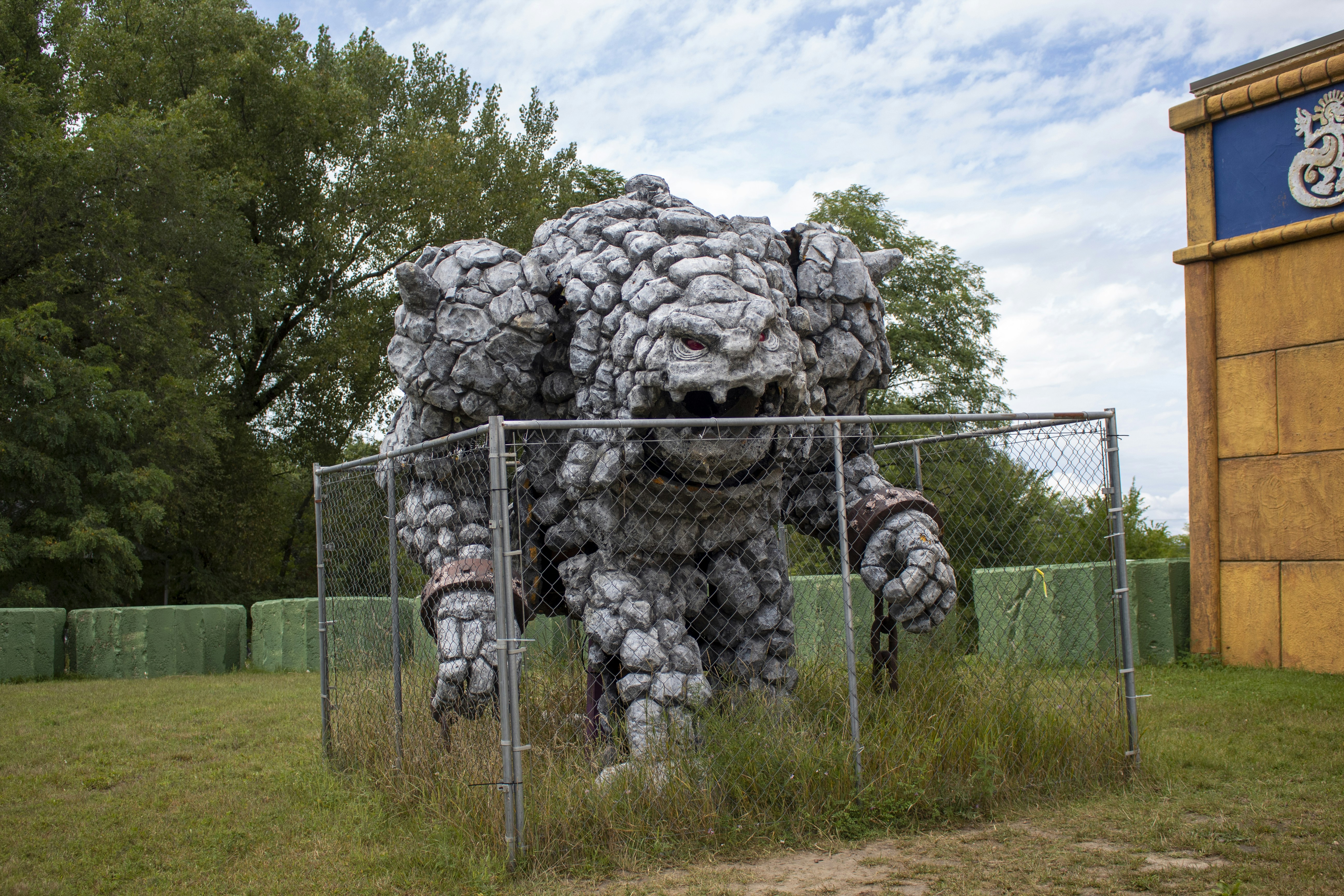 a large rock sculpture