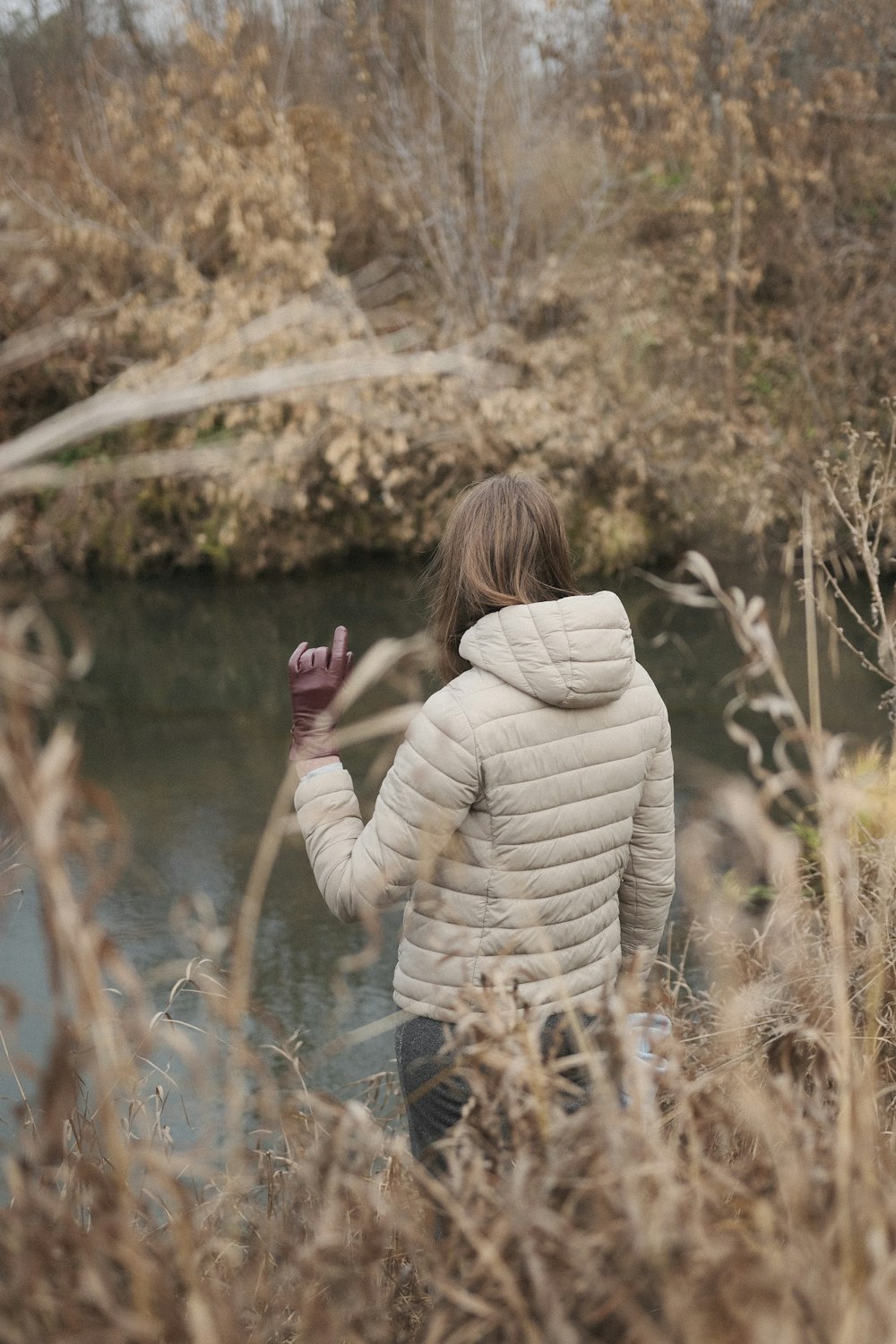 a person standing in a field