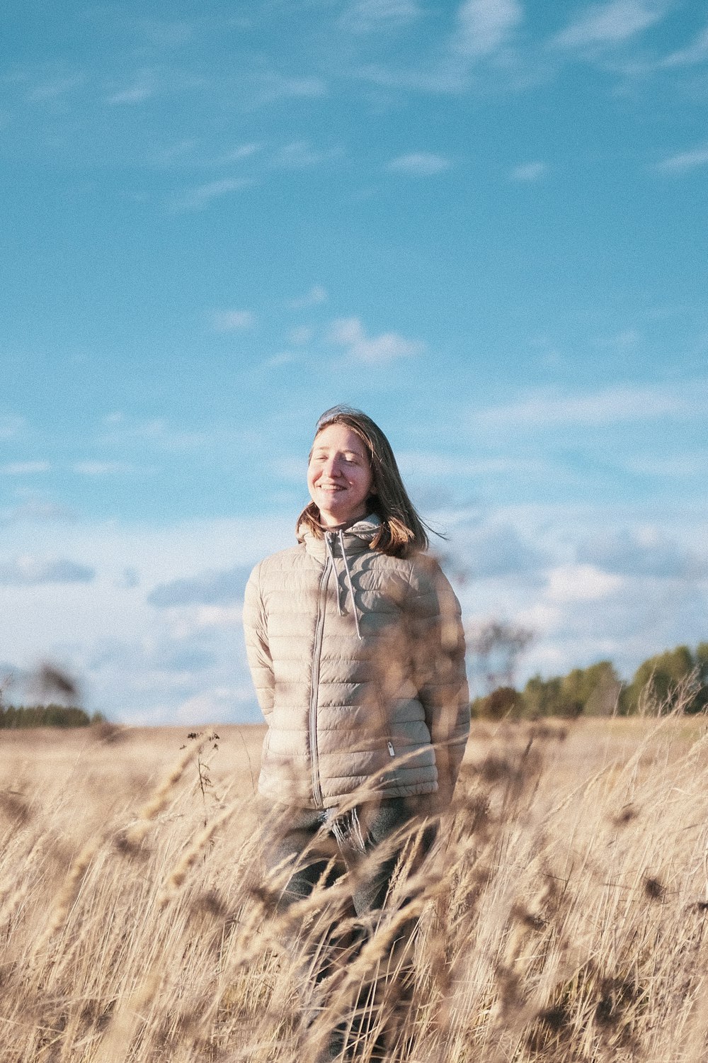 a person standing in a field