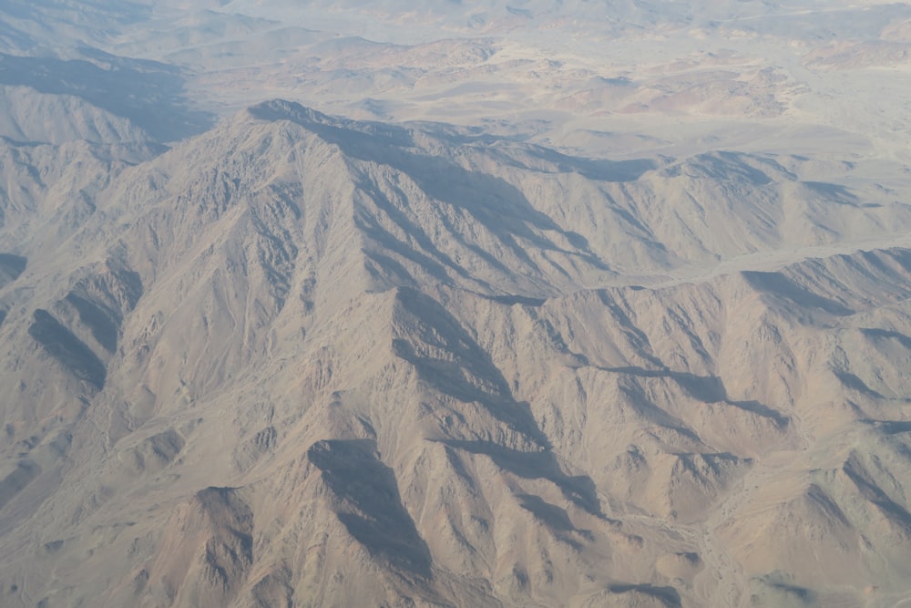 a high angle view of a mountain