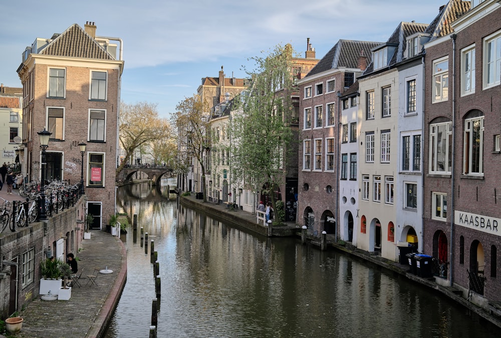 a canal with buildings along it