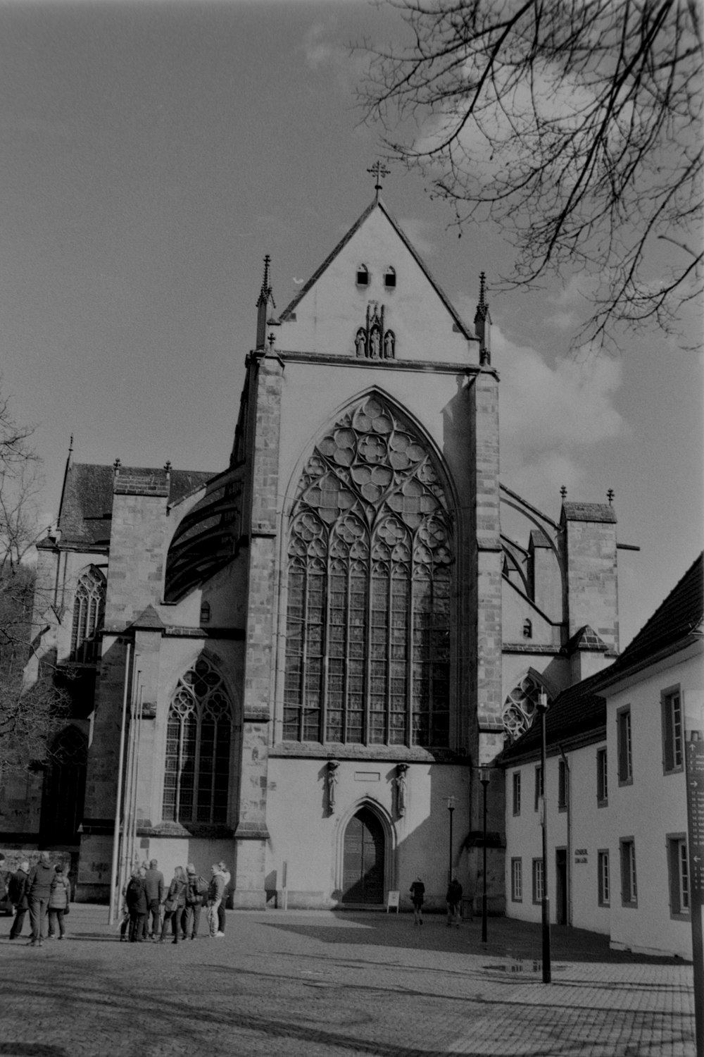 a church with a tower