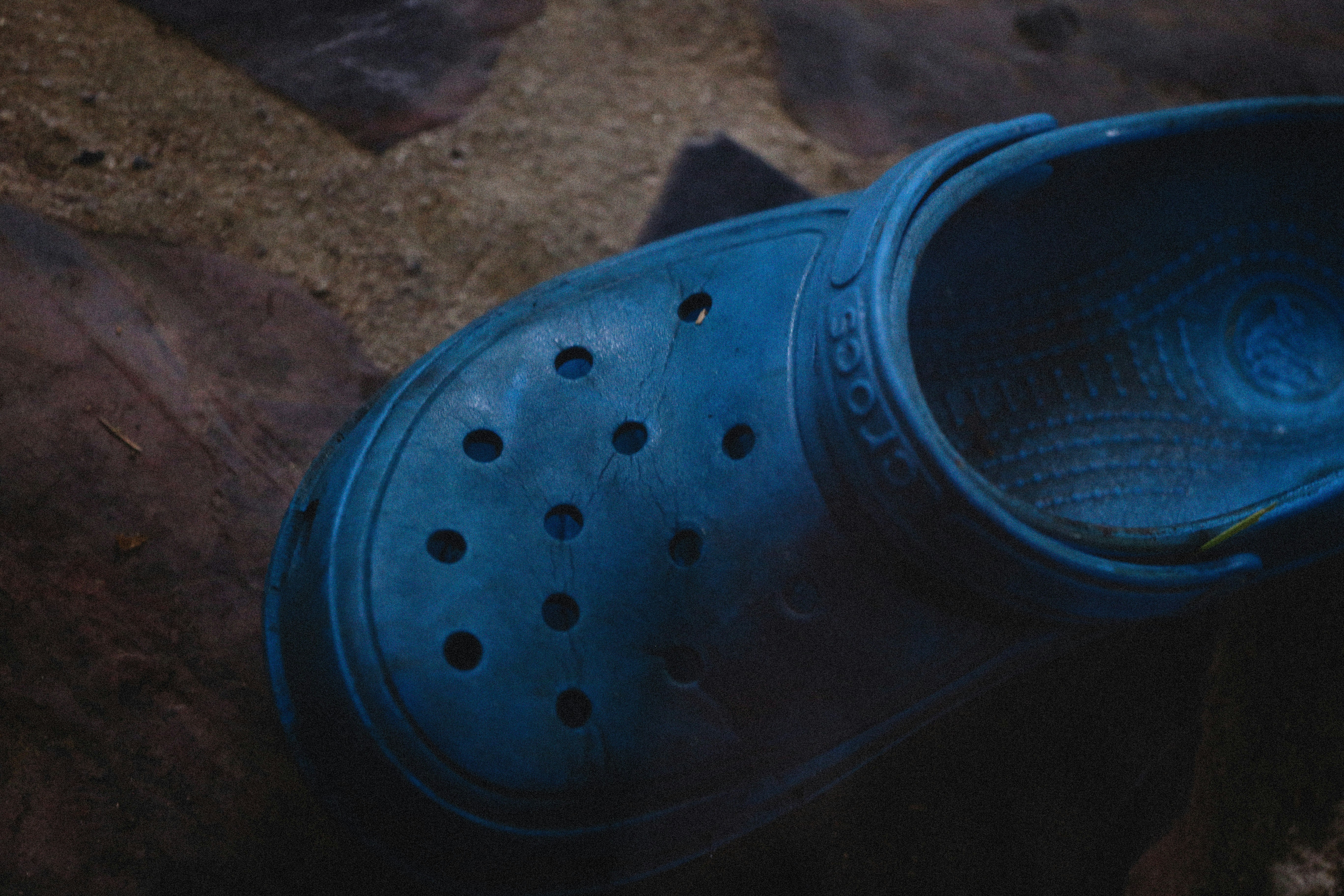 Blue custom Crocs