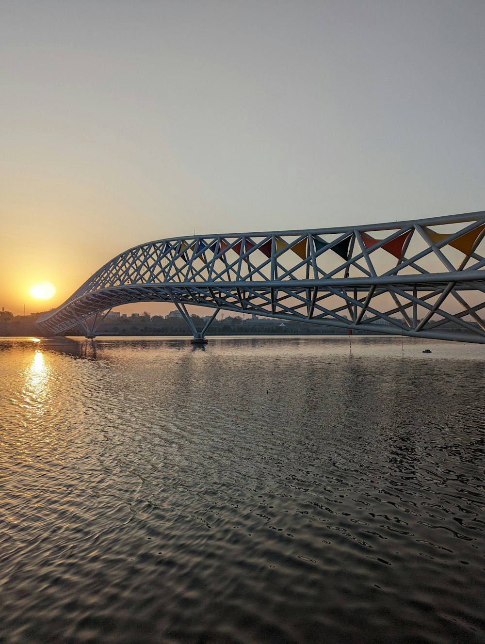 a bridge over water