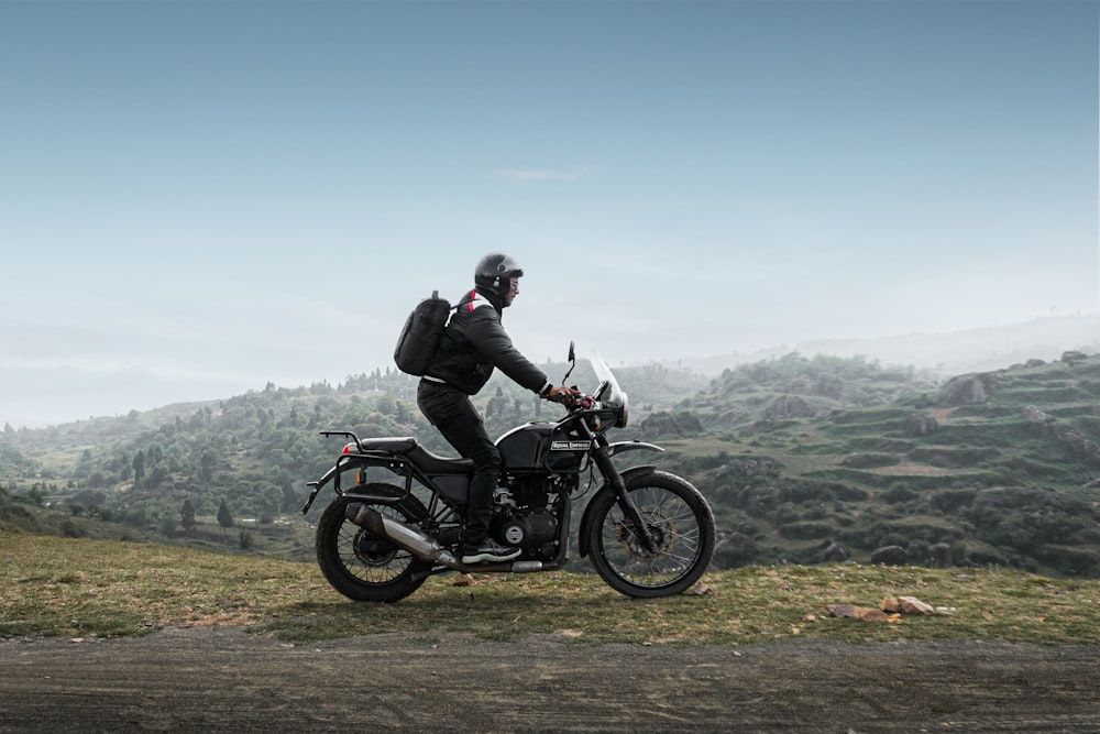 a man riding a motorcycle