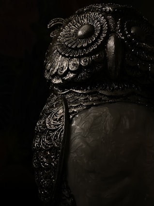 a black and white image of a monster