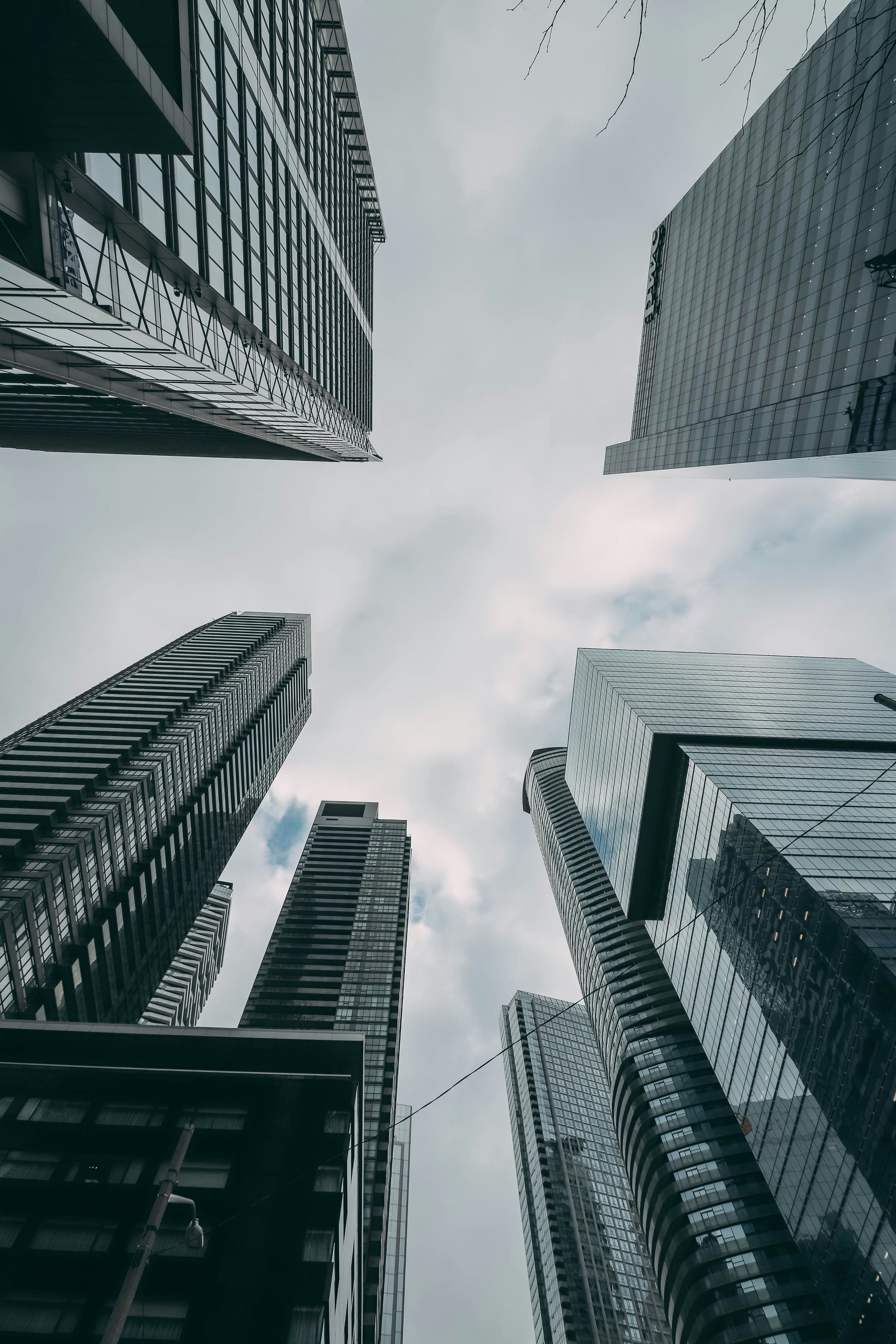 a group of tall buildings