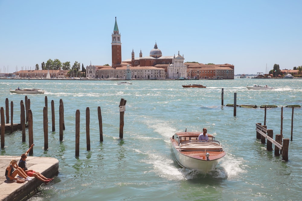 a boat sailing on the water