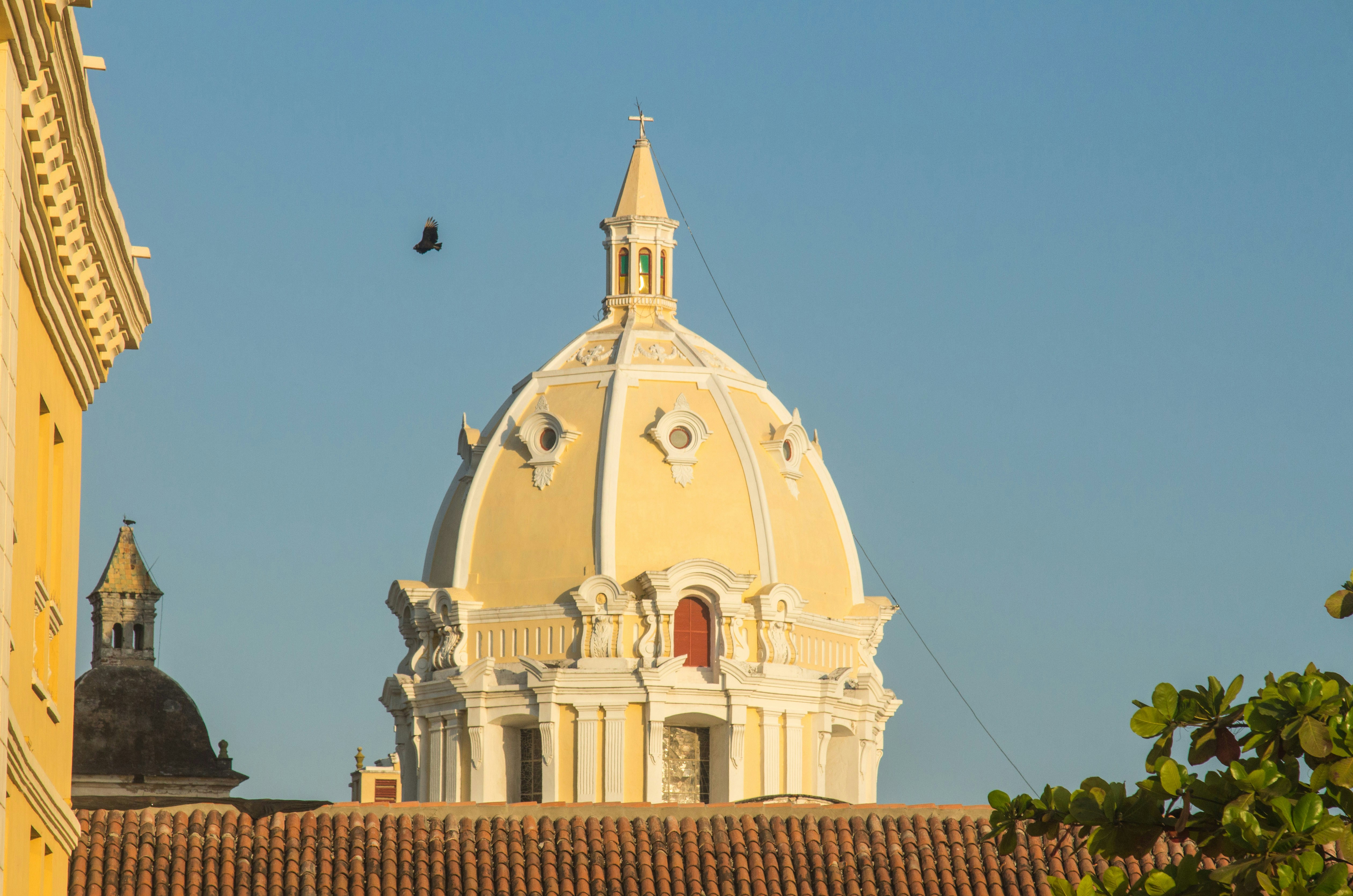 a building with a gold roof