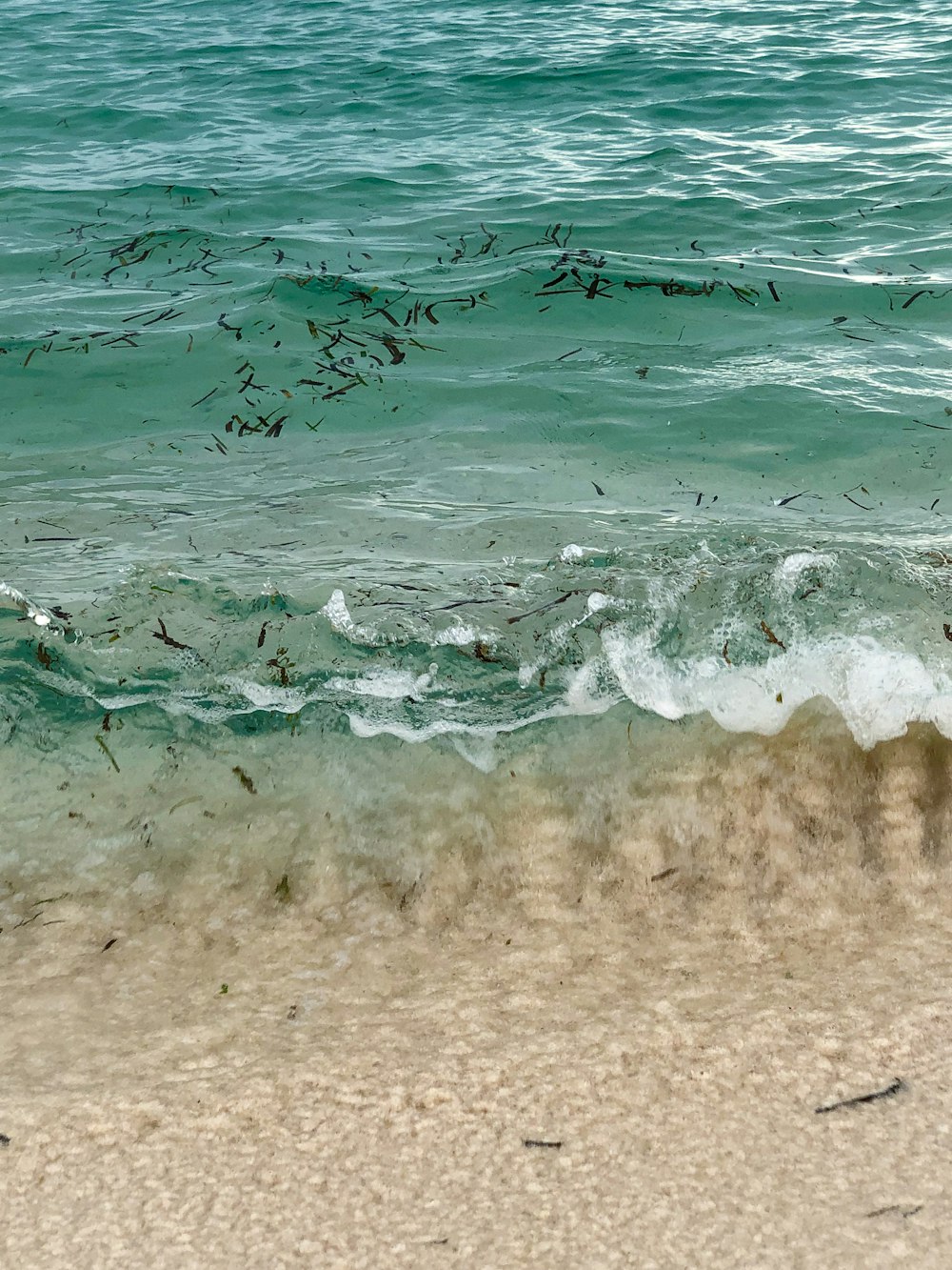 waves crashing on a beach