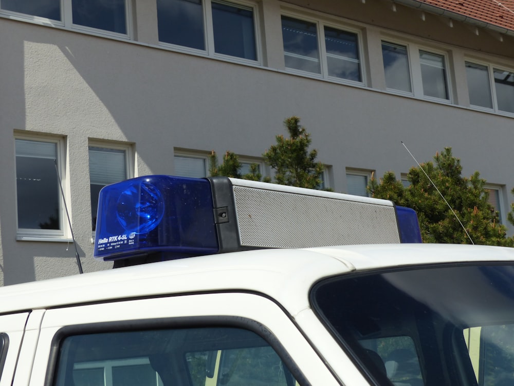 a car parked in front of a building