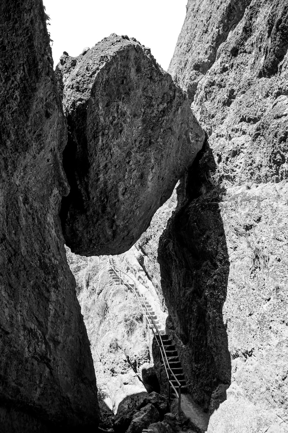 a bridge going through a canyon