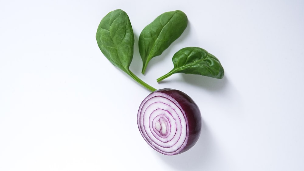 a pink and green fruit