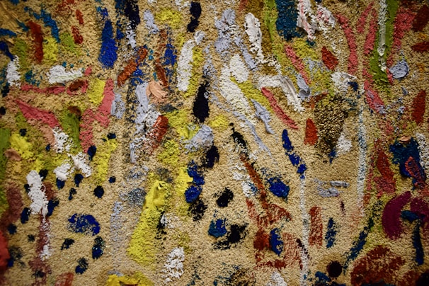 Canvas wall art showcasing an abstract splash of colors that energizes the space.