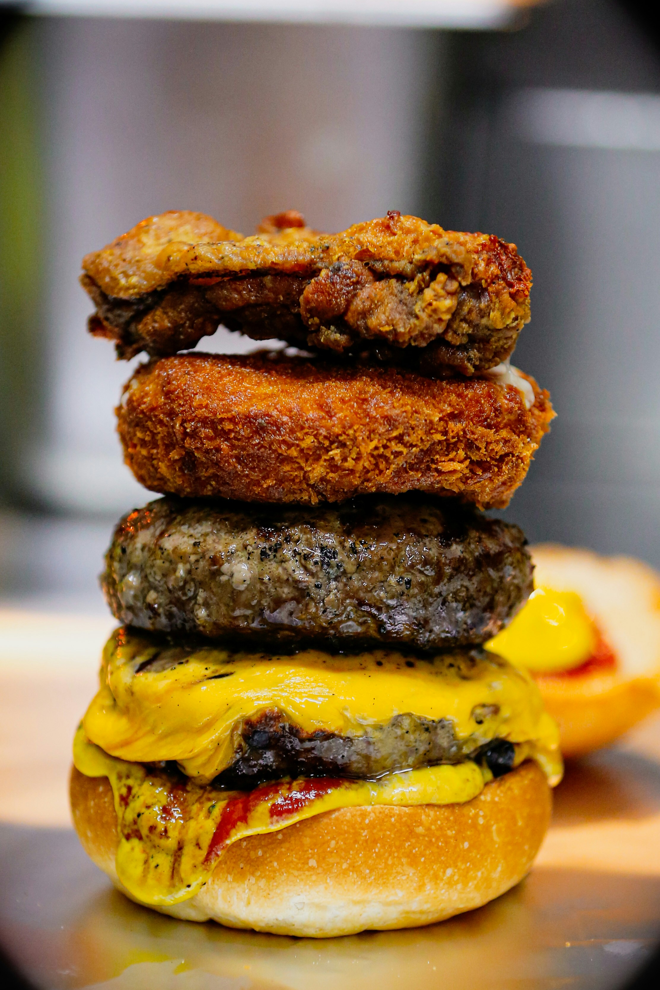 Ein Stapel Hamburger