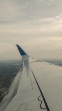 the wing of an airplane
