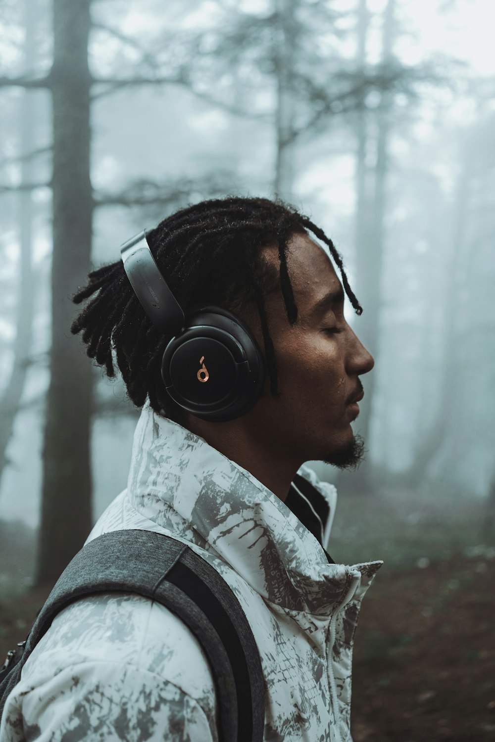 a person wearing headphones