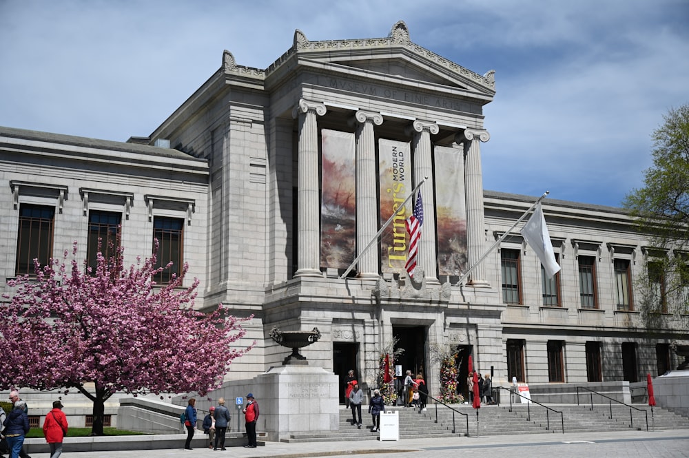 a building with a large entrance