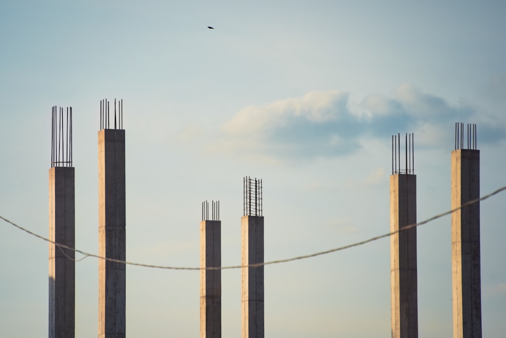 a group of tall towers