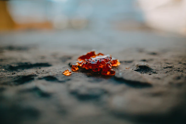 a red leaf on water