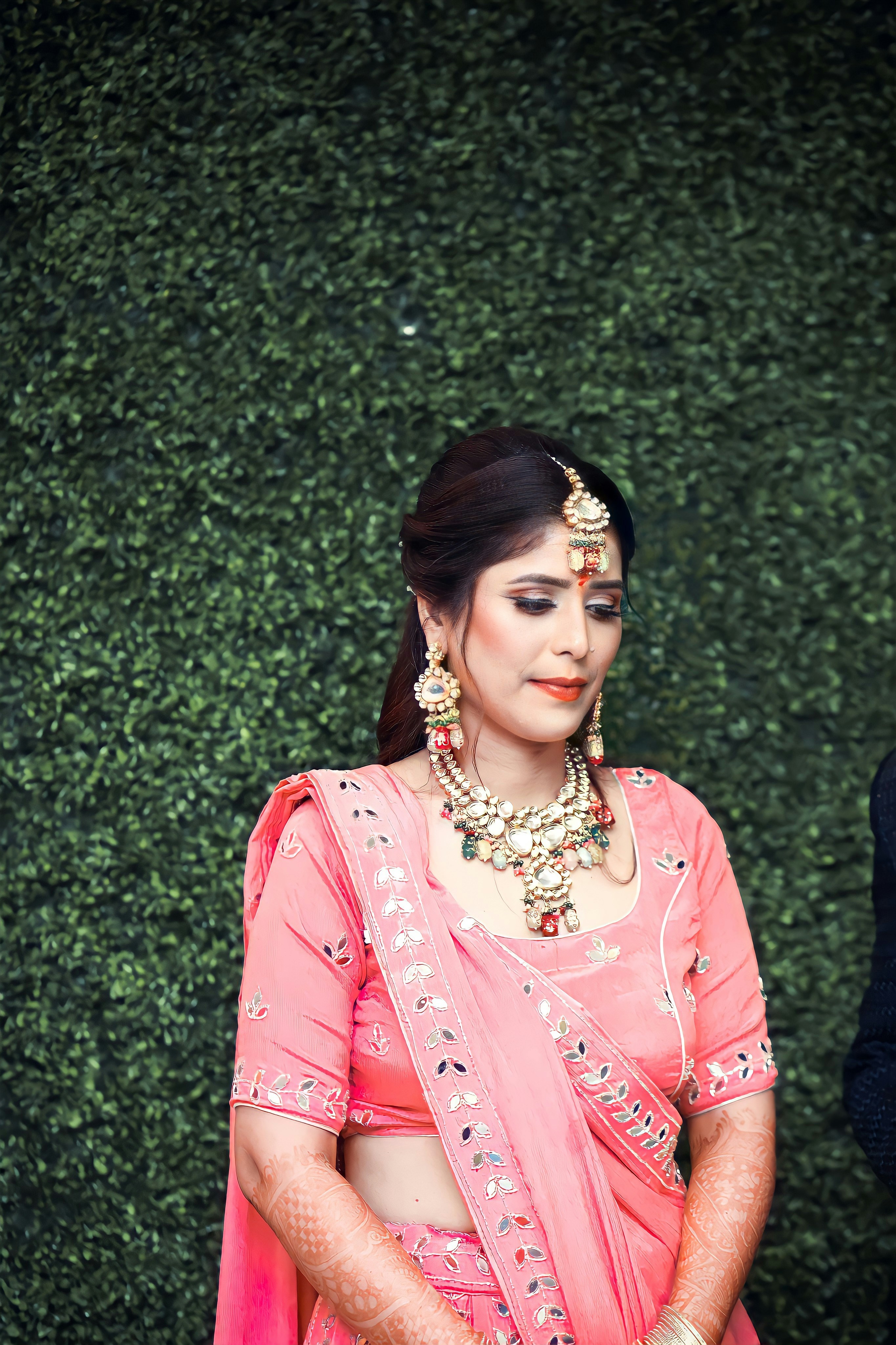 a person in a pink dress