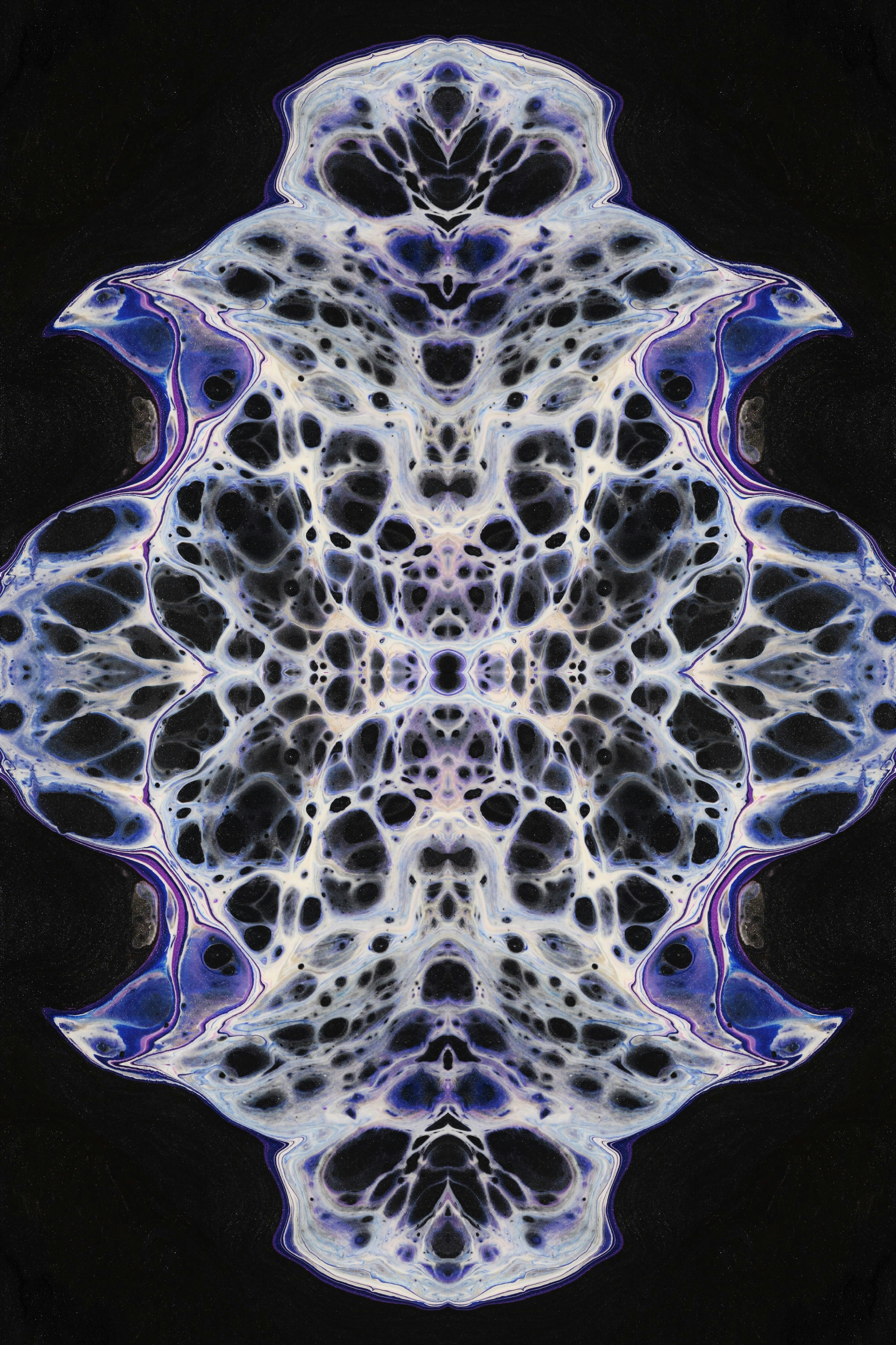 a close up of a purple octopus