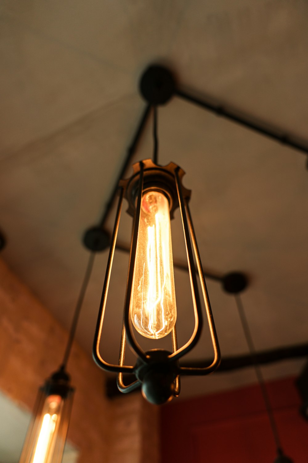 a light fixture from a ceiling