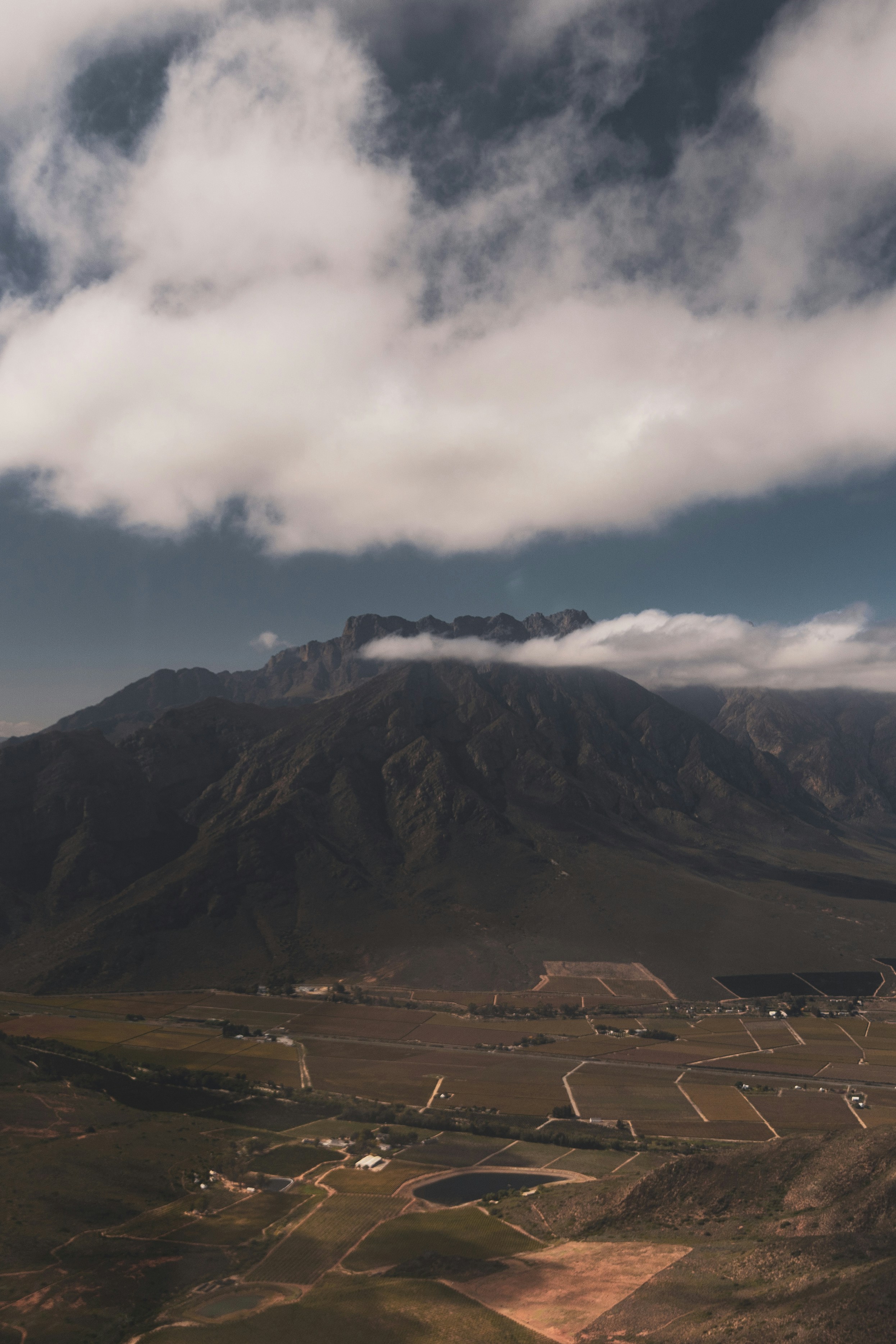 a valley between mountains