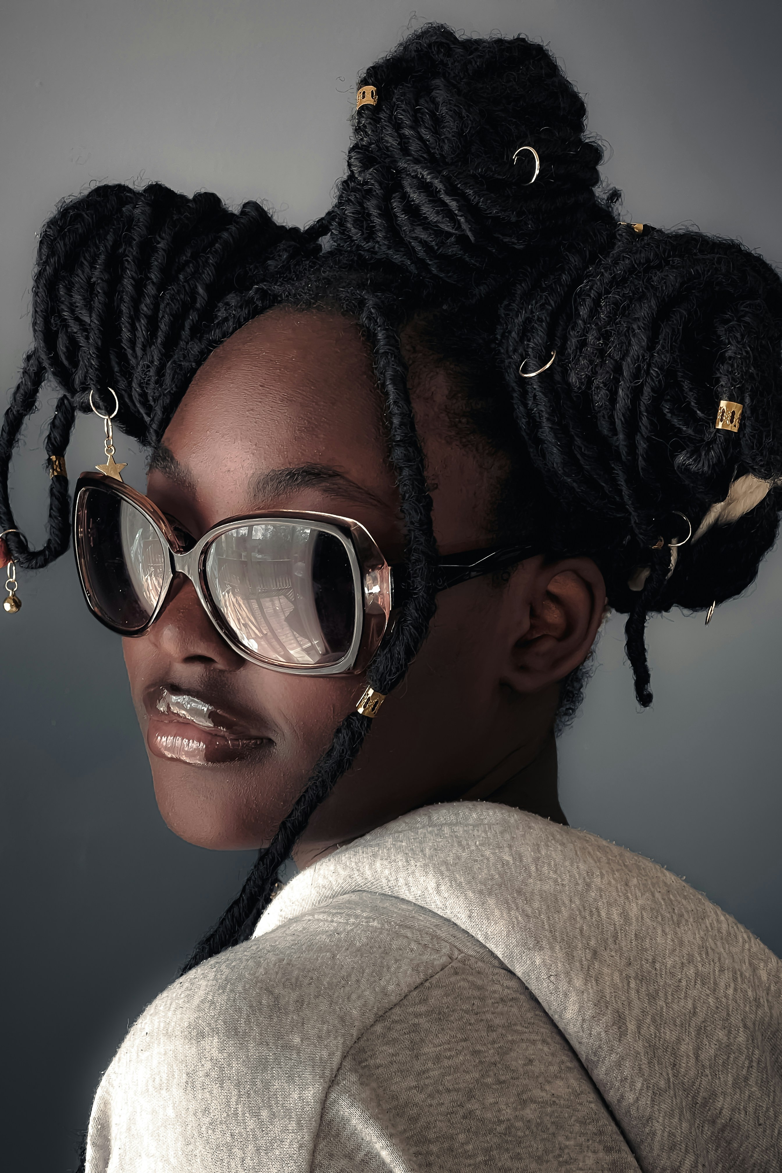 a person wearing sunglasses