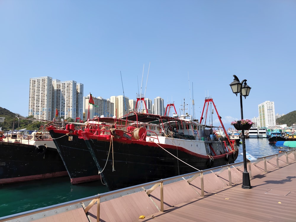 a large boat docked