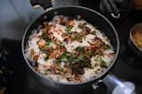 a pan of food