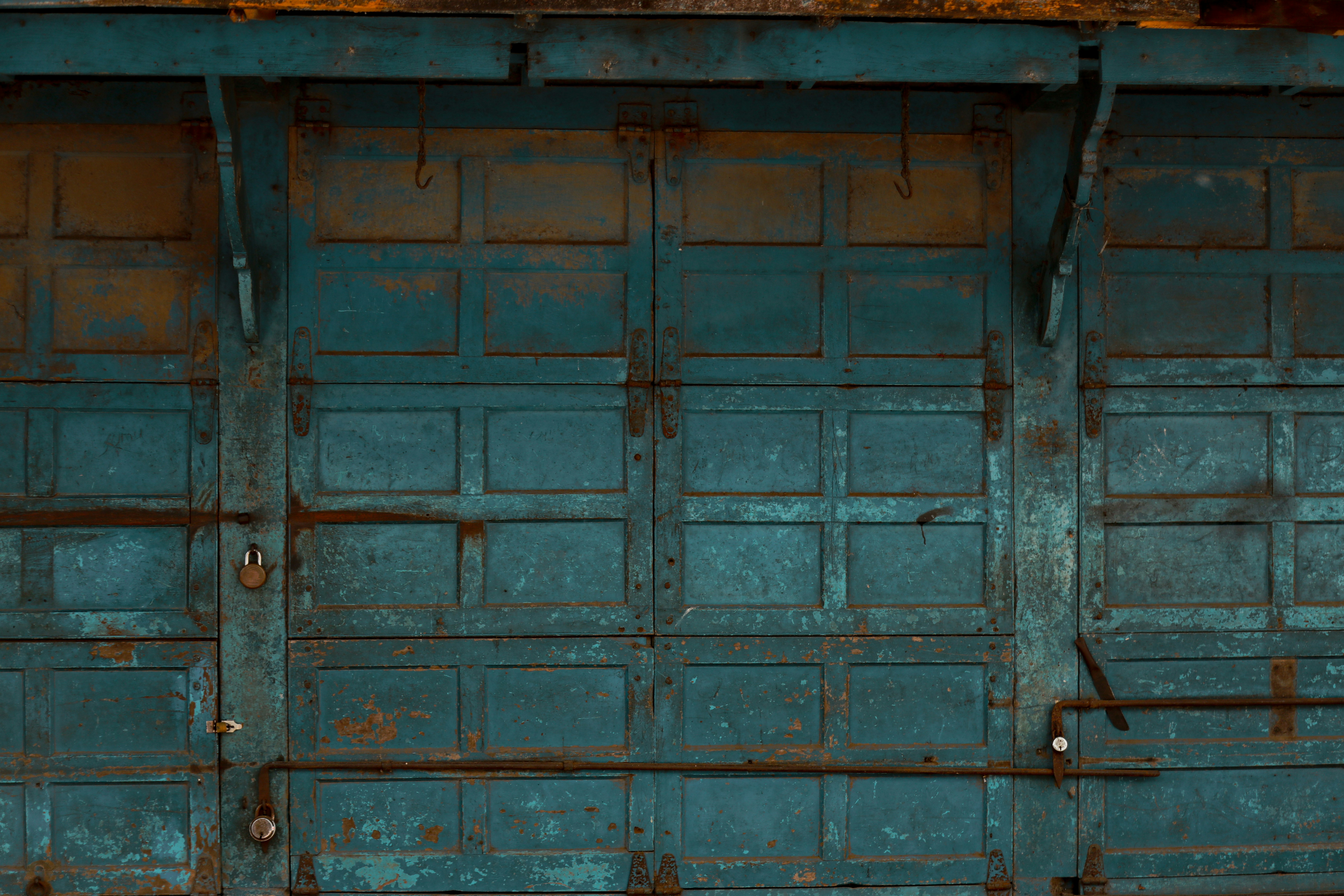 Blue vault door