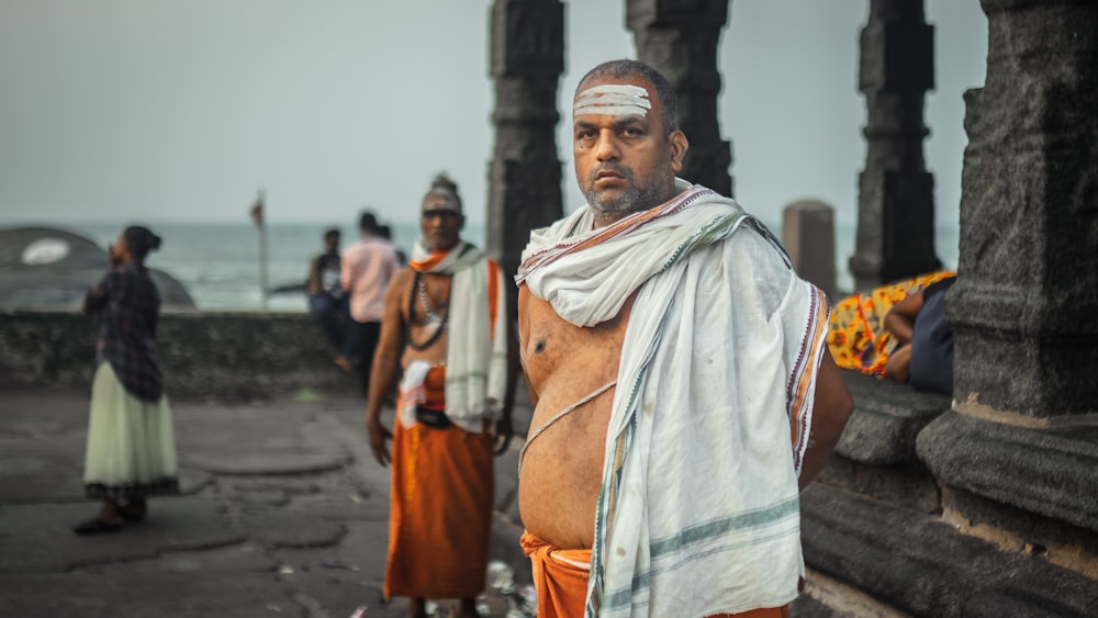 a person wearing a white robe