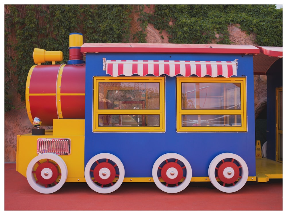 a colorful toy train