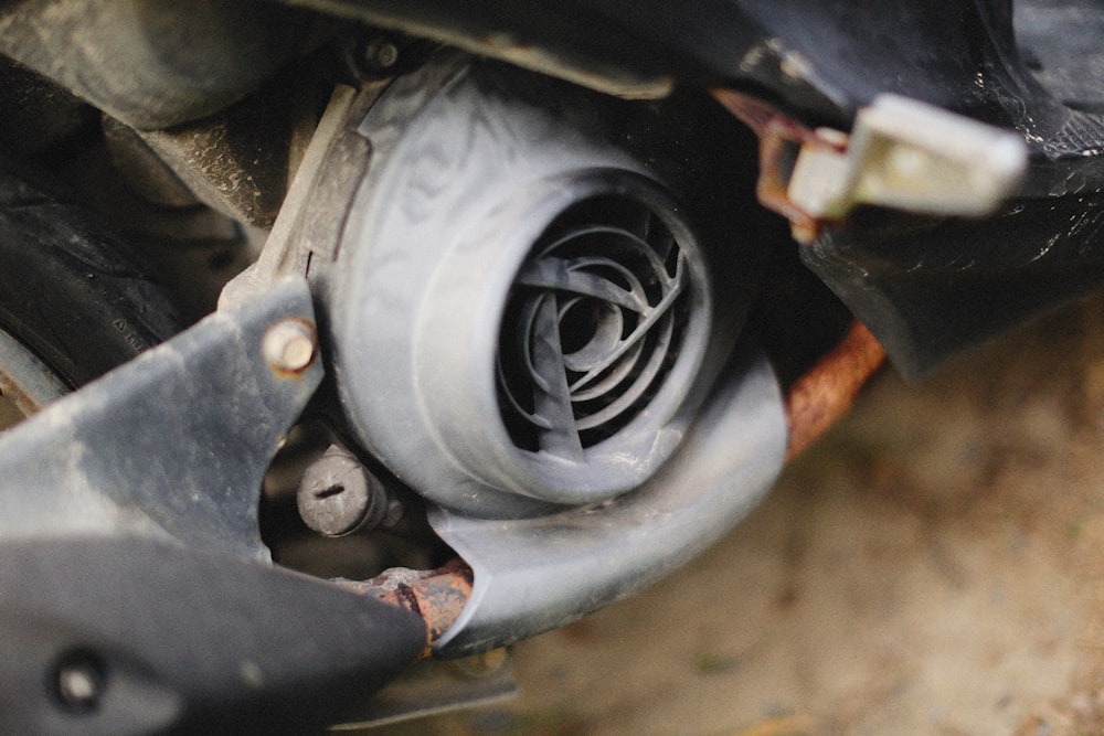 a close up of a car tire