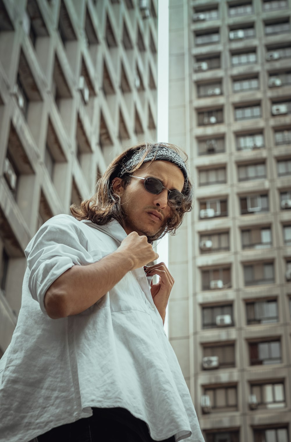 a man wearing sunglasses