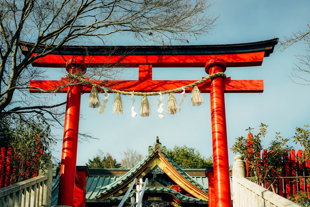 a red asian temple