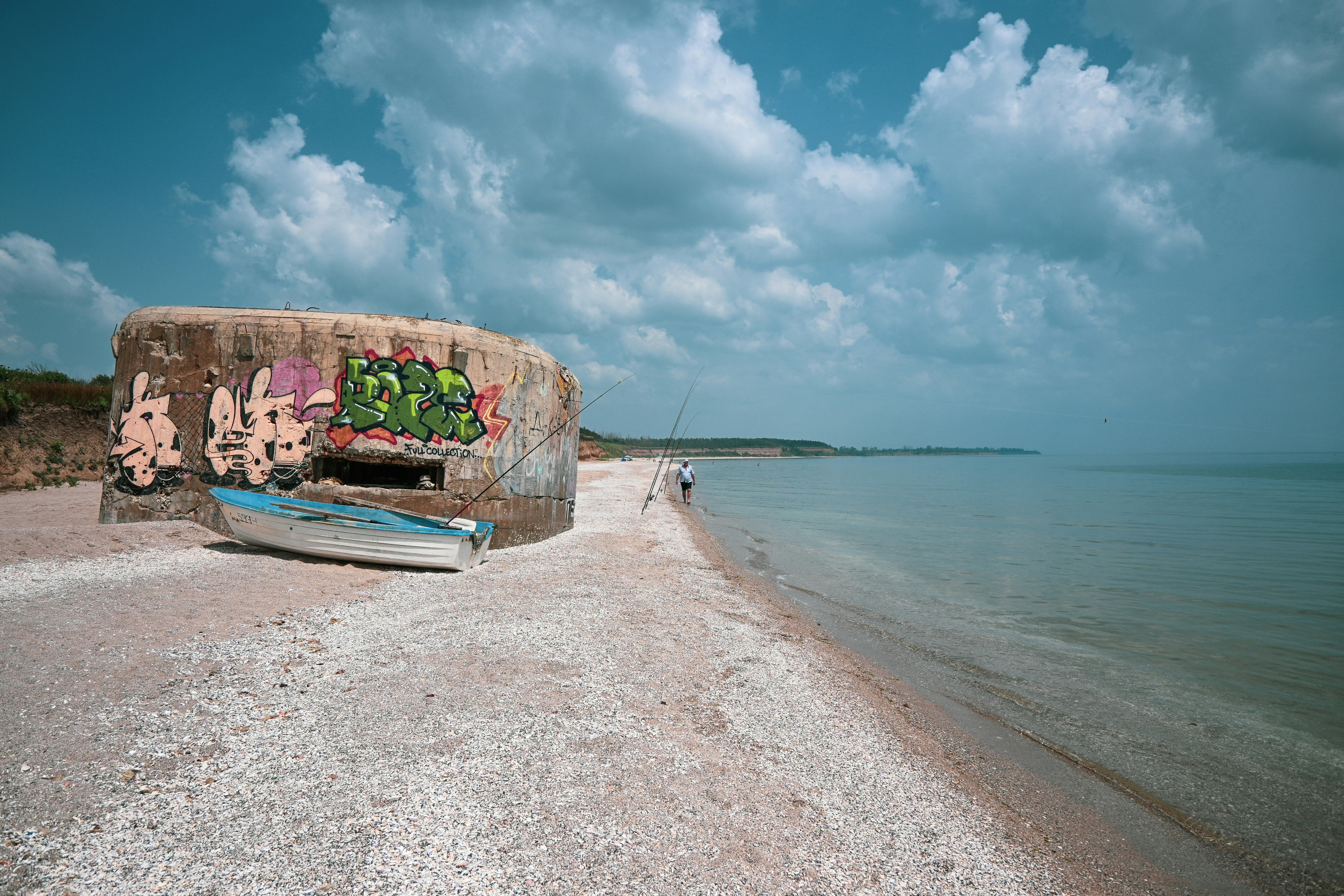 a boat on the beach