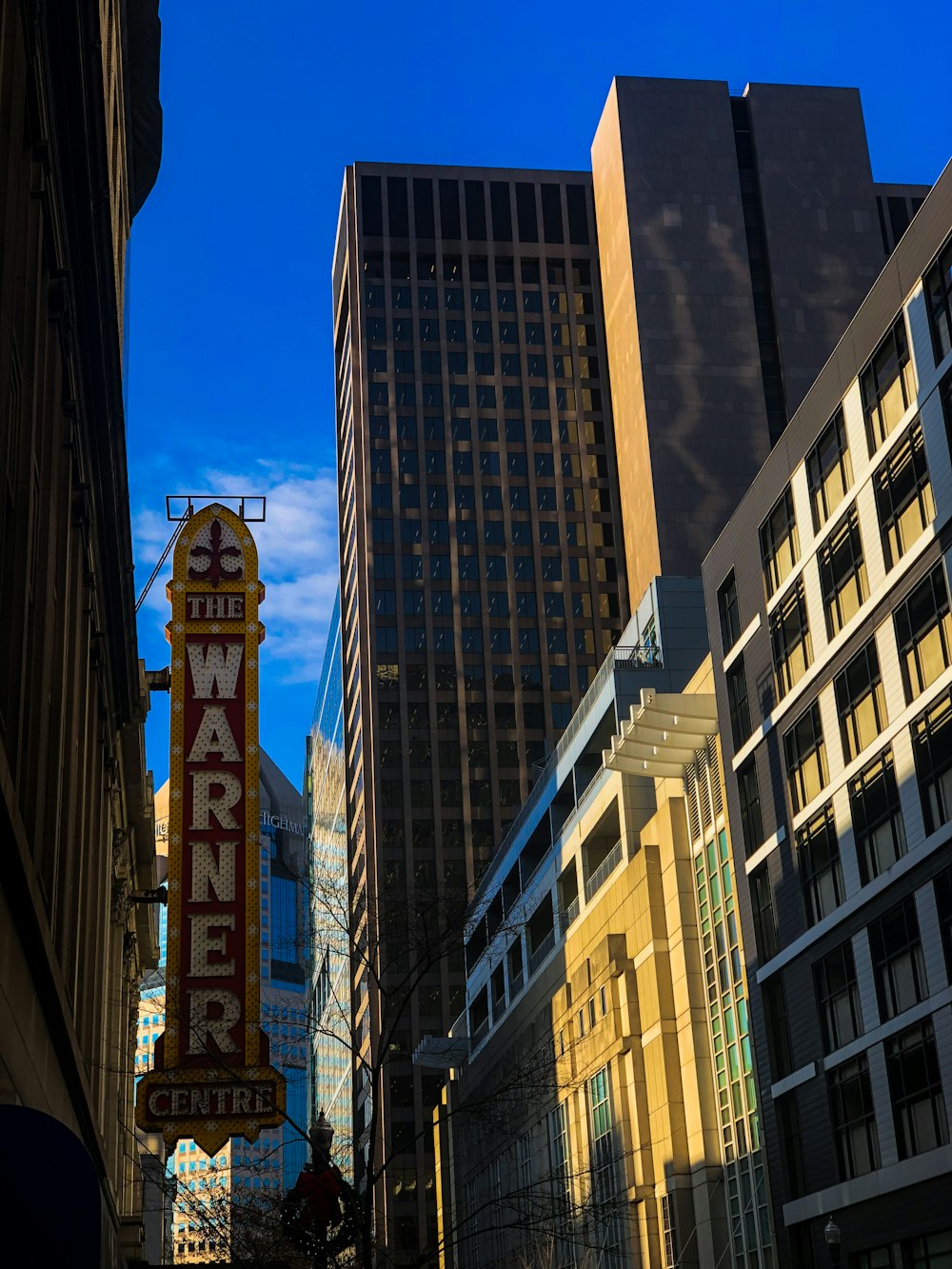 a group of tall buildings