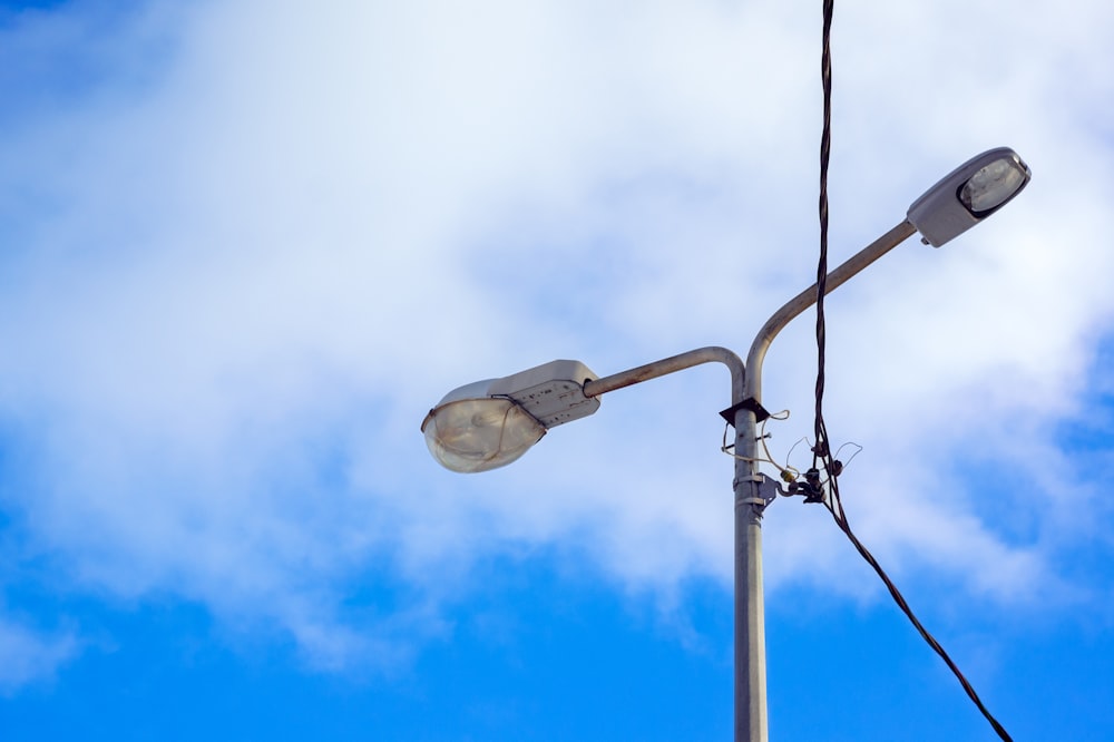 a light pole with a camera attached