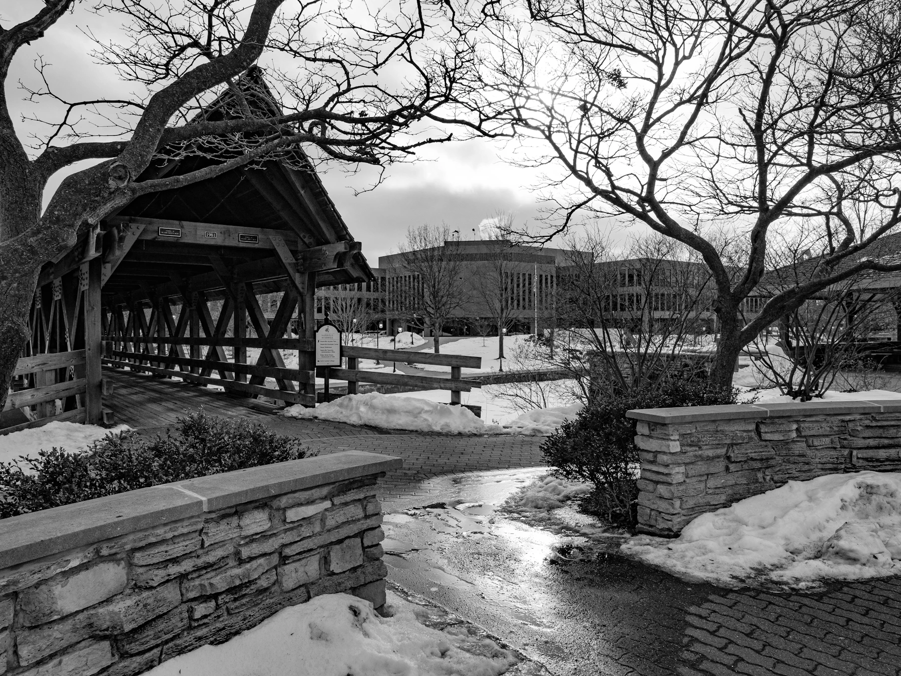 A spring bridge over the Chicago River