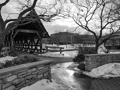 Bridge over the DuPage River along the Naperville Riverwalk