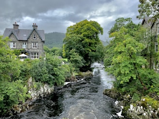 a river running through a town