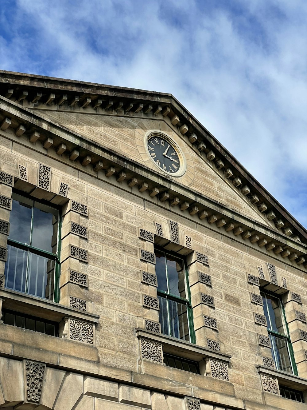 a clock on a building