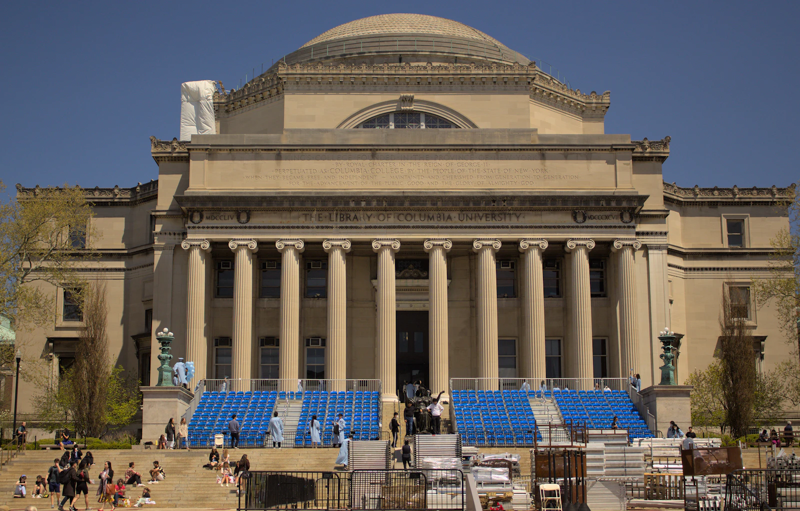Domed, columned library building at Columbia University, New York