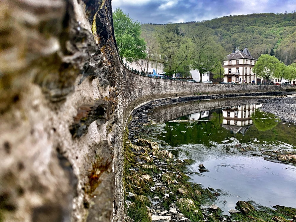 a bridge over a river